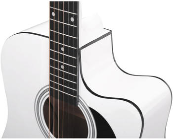Classic Cantabile Westerngitarre mit Tonabnehmer Starter-Set inkl. 5-teiligem Zubehörset weiß (WS-10WH-CE-Set)