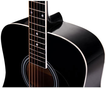 Classic Cantabile Westerngitarre Starter-Set inkl. 5-teiligem Zubehörset schwarz (WS-10BK-Set)