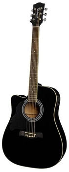 Richwood RD-12L-CEBK Lefthand Black Cutaway Westerngitarre für Linkshänder
