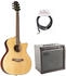 Red Hill Akustikgitarre Anfänger-Set Red Hill CF-720C EQ
