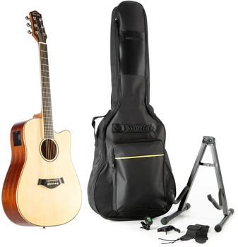 Red Hill Akustikgitarre Anfänger-Set Red Hill DCE-48-S Natural - Set 2