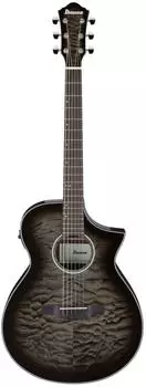 Ibanez AEWC16QA Jumbo Elektro-Akustikgitarre, transparent black sunburst (AEWC16QA-TKH)