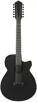 Ibanez AEG1221 12-saitige Elektro-Akustikgitarre, Black Out (AEG1221-BOT)