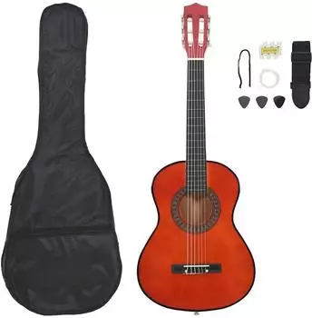 vidaXL Klassikgitarren-Set für Kinder und Anfänger 1/2 34", 8-tlg. (70129)