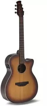 Applause Jump OM Electro Cut Gloss, Massivfichte-Decke, Cutaway, Vintage Cherry (AEO-69-VC)