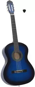vidaXL Klassikgitarre 4/4 39" Lindenholz, blau, Anfänger (70108)