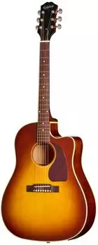 Epiphone J-45 Standard EC Dreadnought Elektro-Akustikgitarre, Honey Burst (EIAJ4CHBNH1)