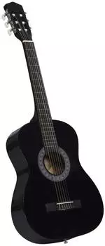 vidaXL Klassikgitarre 3/4 36" schwarz mit Tasche (3055889)