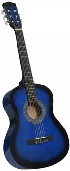 vidaXL Klassikgitarre 3/4 36" mit Tasche, blau (3055888)
