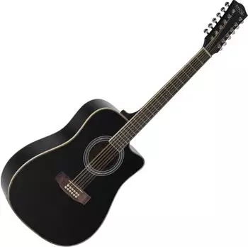 Rocktile WSD12-50C Westerngitarre Dreadnought Cutaway 12-saitig, schwarz (00102412)