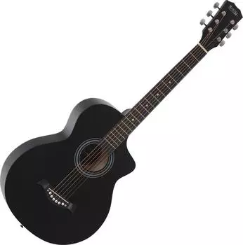 Rocktile WSC-4C-BK Westerngitarre Concert Cutaway, schwarz (00113544)