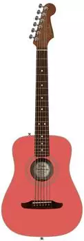 Fender California Standard Redondo Mini Akustikgitarre, Fichtendecke, Fiesta Red (0974101140)