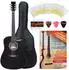 Classic Cantabile WS-10-CE Westerngitarre Dreadnought Cutaway mit Tonabnehmer, Starter-Set, schwarz (00039176)