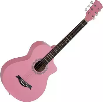Rocktile WSC-4C-PK Westerngitarre Concert Cutaway, pink (00113546)