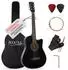 Rocktile WSD-5C-BK Slim Line Westerngitarren-Set Dreadnought Cutaway, schwarz (00081150)