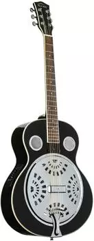 Red Hill Resonator Gitarre Dobro schwarz, Spider-Cone, aktives Tonabnehmersystem (GIT0050864-000)
