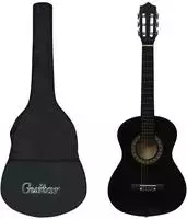 vidaXL Klassikgitarre f&uuml;r Anf&auml;nger Kinder mit Tasche Schwarz 1/2 34
