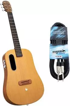 Lava Music ME Air Spruce 36 Zoll, Woodgrain Brown, mit Kabel (lvmeairsp-gc04)