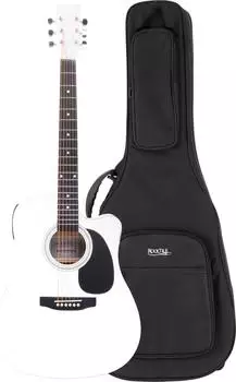 Classic Cantabile WS-10WH-CE Westerngitarre Dreadnought mit Tonabnehmer, Gigbag Set (00107190)