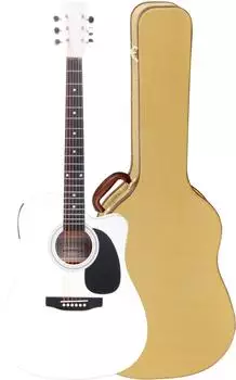 Classic Cantabile WS-10WH-CE Westerngitarre Dreadnought Cutaway, weiß, mit Tonabnehmer (00107189)