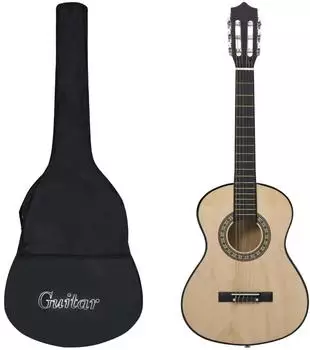 vidaXL Klassikgitarre mit Tasche 1/2 34"