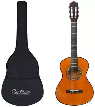 vidaXL Klassikgitarre 1/2 34" mit Tasche, für Kinder/Anfänger