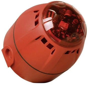 Compro Kombi-Signalgeber LED Chiasso Razor Rot Blitzlicht Dauerton 12 V/DC 24 V/DC 100 dB S63465 (CH/100/AV/DR)