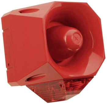 Compro Kombi-Signalgeber Asserta AV Rot Blitzlicht Dauerton 24 V/DC 120 dB (AS/SB/024/R/120/RL)