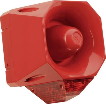 Compro Kombi-Signalgeber Asserta AV Rot Blitzlicht Dauerton 230 V/AC 120 dB (AS/SB/230/R/120/RL)