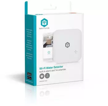 Nedis SmartLife WLAN-Wassermelder 80dB Batteriebetrieben (WIFIDW11WT)