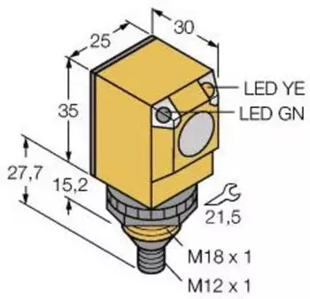 Turck Opto-Sensor Einweglichtschranke Empf&auml;nger Q25AW3RQ1 (3031972)