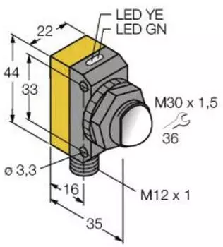 Turck QS30EXQ Opto-Sensor Einweg-Lichtschranke (3071561)
