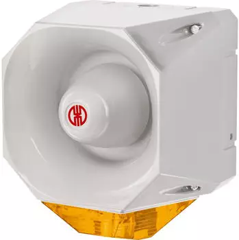 Werma Blitz-Sirene WM 42 T&ouml;ne 18-30VDC grau/gelb (442.130.55)