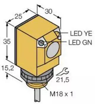 Turck Q25RW3R W/30 Einweg-Lichtschranke Opto-Sensor (3033880)