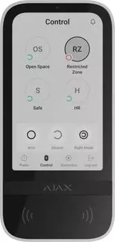 AJAX Systems KeyPad TouchScreen Jeweller wei&szlig;