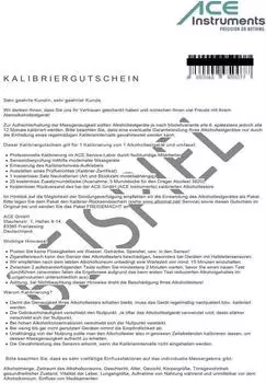 Ace Alkoholtestgerät Kalibriergutschein (100082)