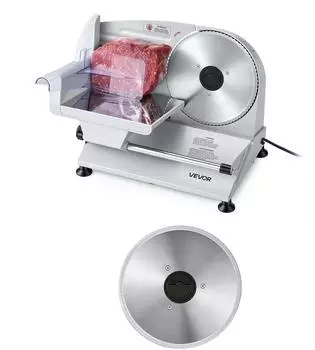 VEVOR Elektrischer Allesschneider 200W, Klinge 190mm, Schnittdicke 0-15mm (SL-520A)