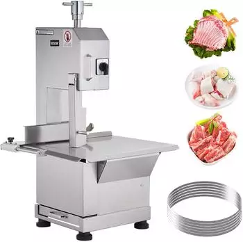 VEVOR Knochens&auml;ge 2200W, 1000kg/h, einstellbare Dicke 0-180mm
