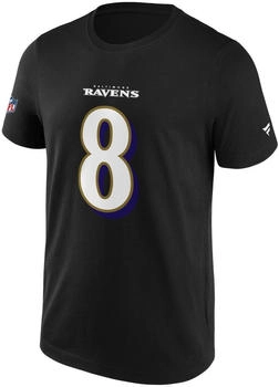 Fanatics NFL Baltimore Ravens Shirt 8 Lamar Jackson (505647) black