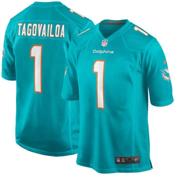 Nike NFL Miami Dolphins Game Team Player Short Sleeve V Neck T-shirt (67NMDGH-9PF-2NL) blue