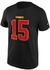 Fanatics NFL Kansas City Chiefs Mahomes 15 T-Shirt (1108M-BLK-MAH-1AE) schwarz