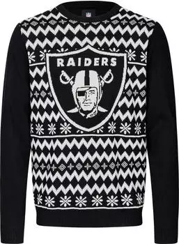 FOCO NFL Las Vegas Raiders Ugly Sweater Big Logo 2-Color Christmas (86230980)