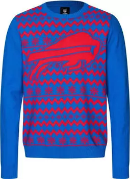FOCO NFL Buffalo Bills Ugly Sweater Big Logo 2-Color Christmas (86230331)