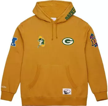 Mitchell & Ness Fleece hoody DUSTED Green Bay Packers (97398894) brown