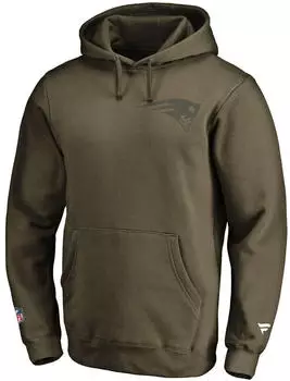 Fanatics NFL Hoody New England Patriots Iconic Olive hooded Sweater (66381113) grün