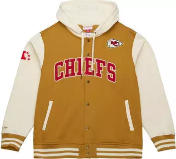 Mitchell & Ness Midweight Hooded Fleece Jacket Kansas City Chiefs (97396043) brown