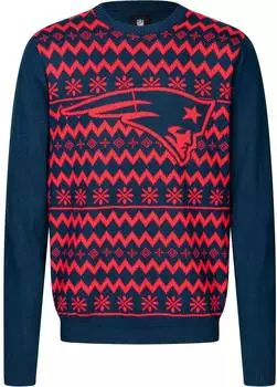 FOCO NFL New England Patriots Ugly Sweater Big Logo 2-Color Christmas (86231215)