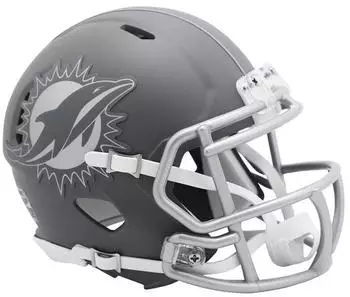 Riddell Speed Mini Football Helmet SLATE Miami Dolphins (55631387) gray