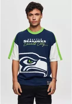 Recovered NFL Seahawks Seattle Cut and Sew T-Shirt (RCNFL1548J3XL) blue