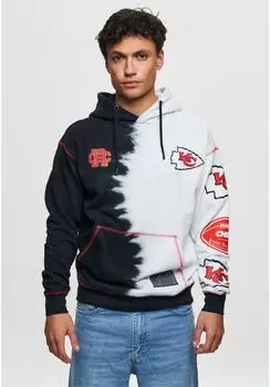 Recovered Hoodie NFL Chiefs Ink Dye Effect On (RCNFL1542DS) black